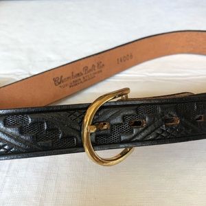Vintage Chambers Belt Co Leather Belt
